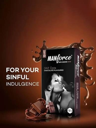 Manforce 342 Dots Xotic Chocolate Condoms - 10s
